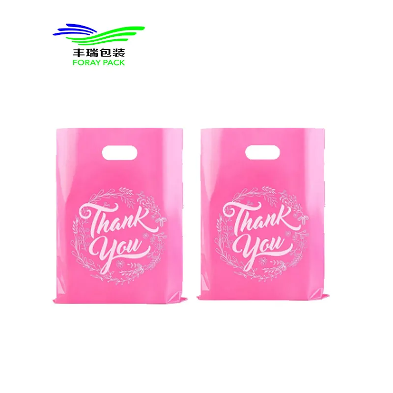 Custom Reusable  Printed Purple Rhinestone Product Ribbons Tray Small Unicorn Seal Lipstick Big Plastic Flower Thank You Bags