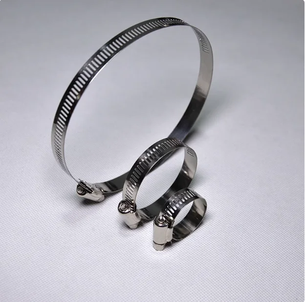 High Quality 201/304 Stainless Steel Hoop Hose Clamp Aluminium Pipe Clamp with Zinc Finish OEM Customizable for American Cars