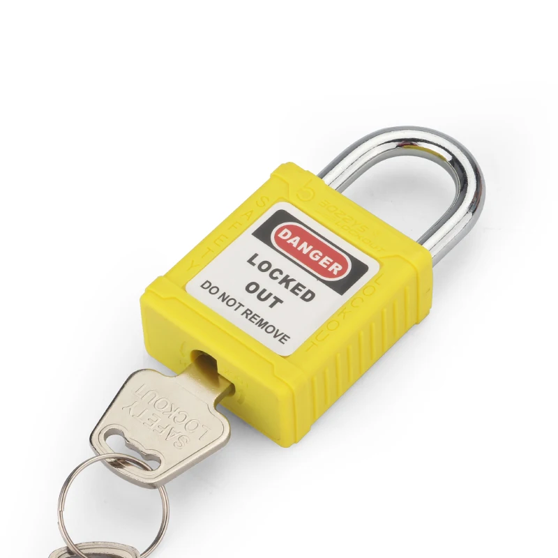 Insulated Safety Padlock with 6*38mm hardened steel shackle to Industrial Prevent Misuse loto padlock