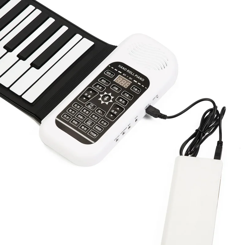 XS4501 88 Keys Flexible Silicone Roll Up Piano Folding Electronic Keyboard for Student