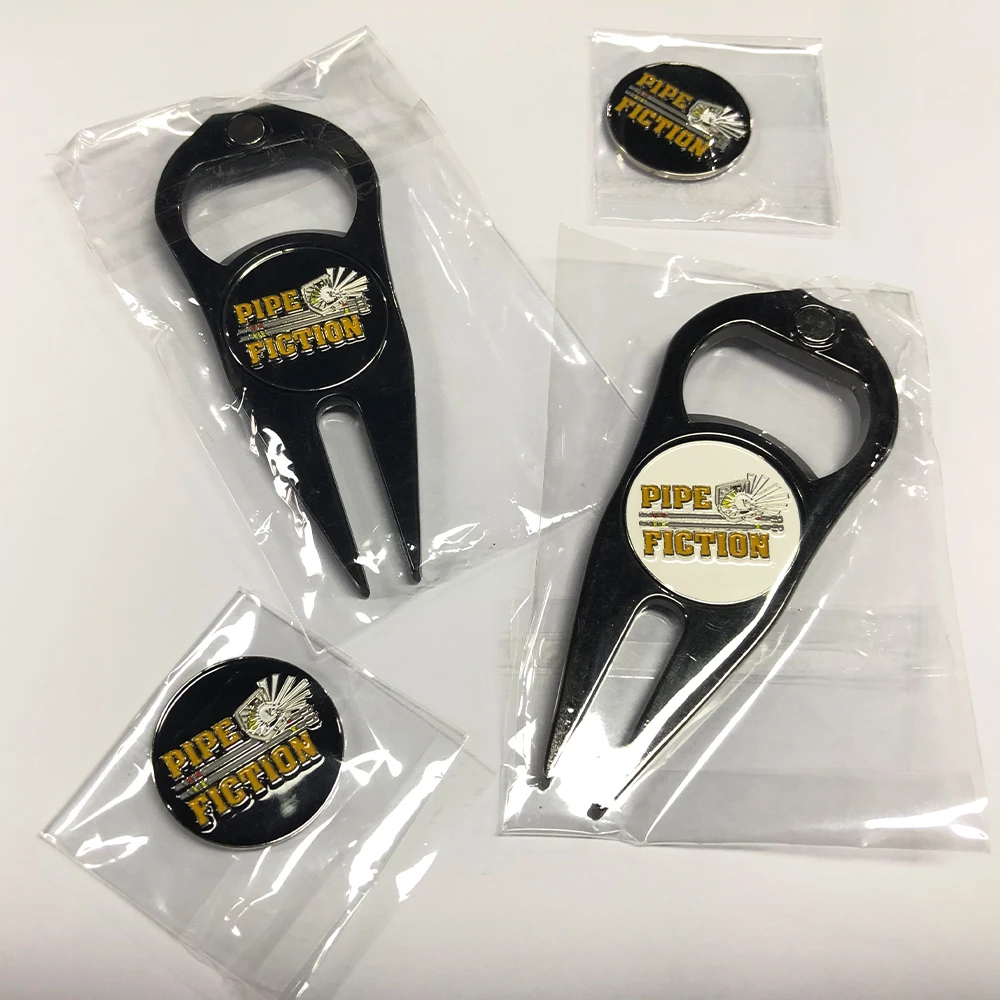 Customization Ball Marker Supplier Multifunctional Bottle Opener Golf Divot Repair Tool with Custom Metal Golf Ball Marker