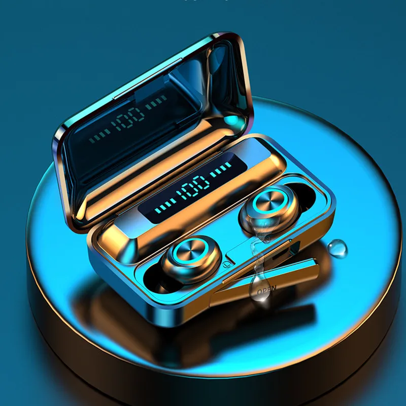 TWS HIFI Mini In-ear Sports Running Headset Support iOS/Android Phones HD Call New F9 Wireless 5.0 Earphone