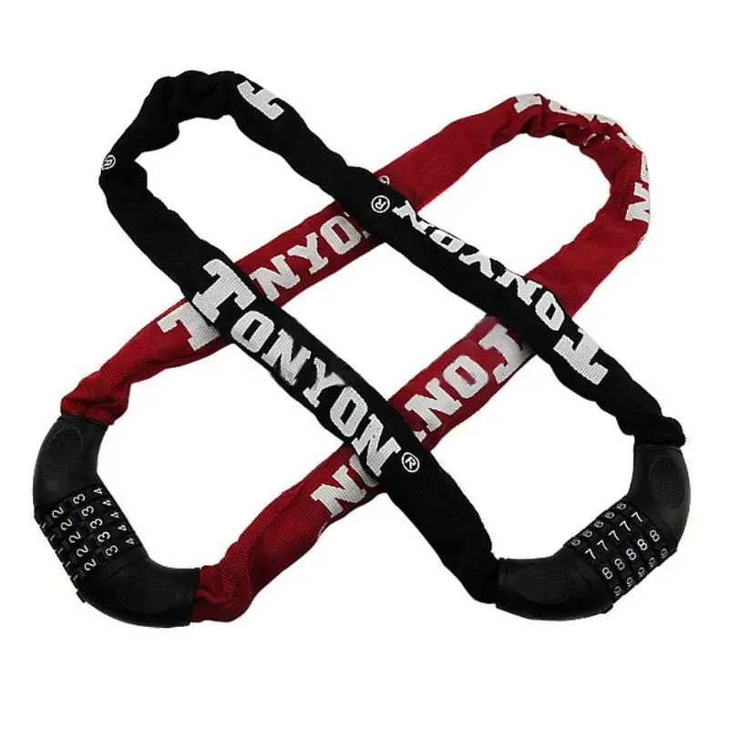 New Image 5 Digit Password Bicycle Lock Safty Chain Anti Theft Locks Accessories Scooter Bike Motorcycle Password Cable Lock