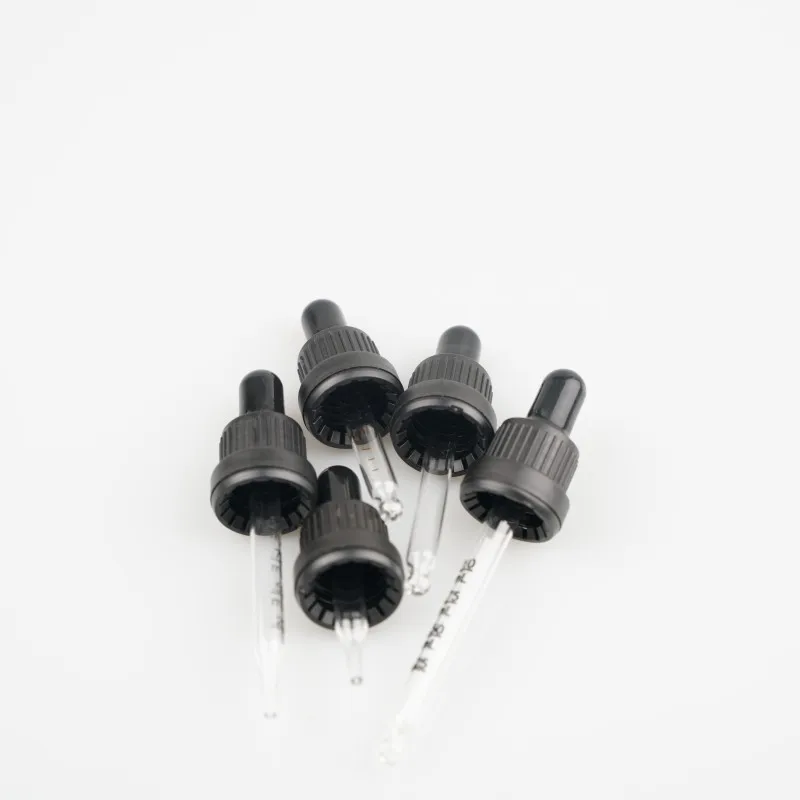 18mm Plastic Tamper Evident Dropper Cap Tubes Used for Different Milliliters Oil Bottle Caps with Rubber Teat of Different Glass