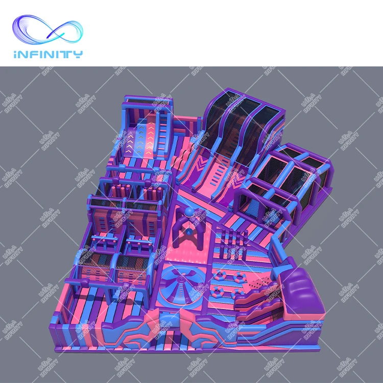 Customized ultra infinity theme park inflatable amusement kids park inflatable bounce park