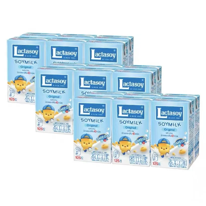 Lactasoy Thailand imported protein milk  125ml sugar-free original drink leisure drinks soy nutritious milk