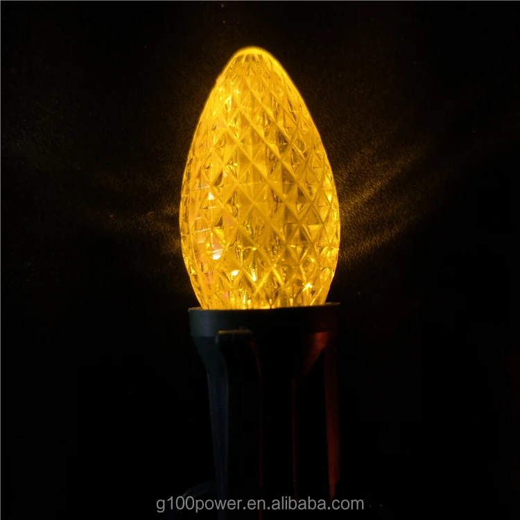 Best China Factory Wholesale C7 LED Christmas Light Bulbs Yellow