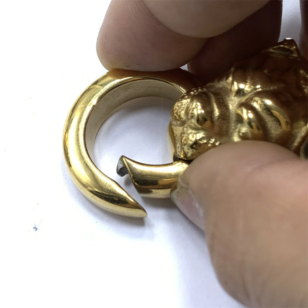 Pet Products Top Seller gold dog collars for pit bull 20mm 32mm luxury heavy duty cuban link chain dog collar gold with metal buckle