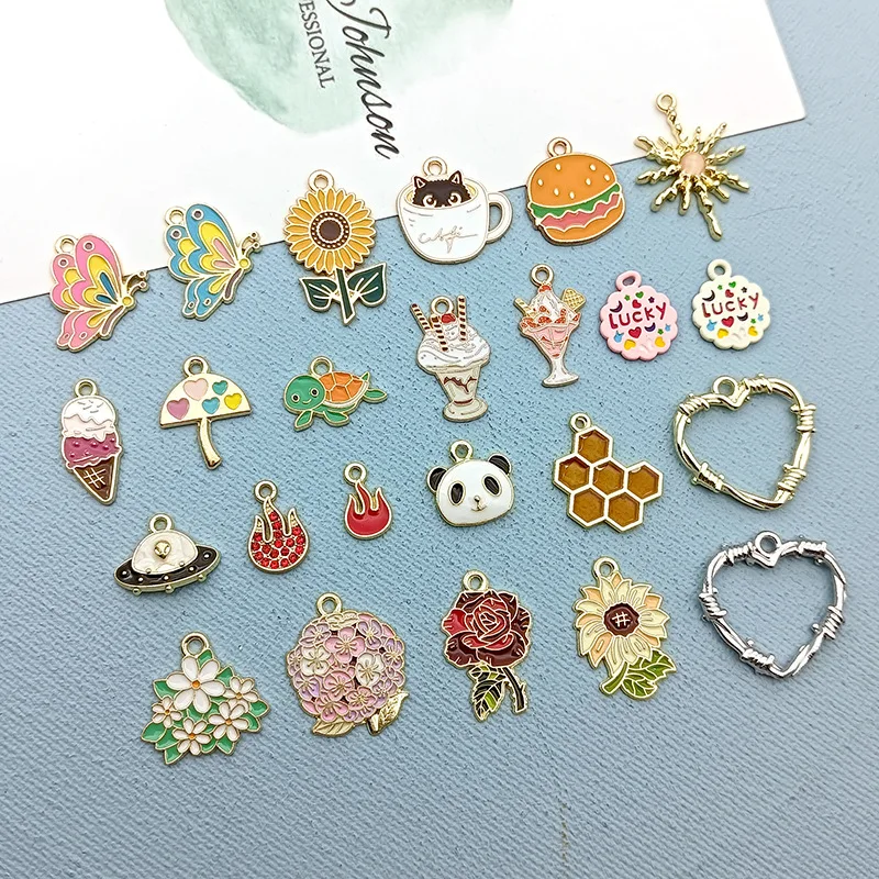 PDANY New Customizable DIY Unique Design Opulent Pendant Charm Flower & animal Pattern Pendant Charm for Jewelry Making