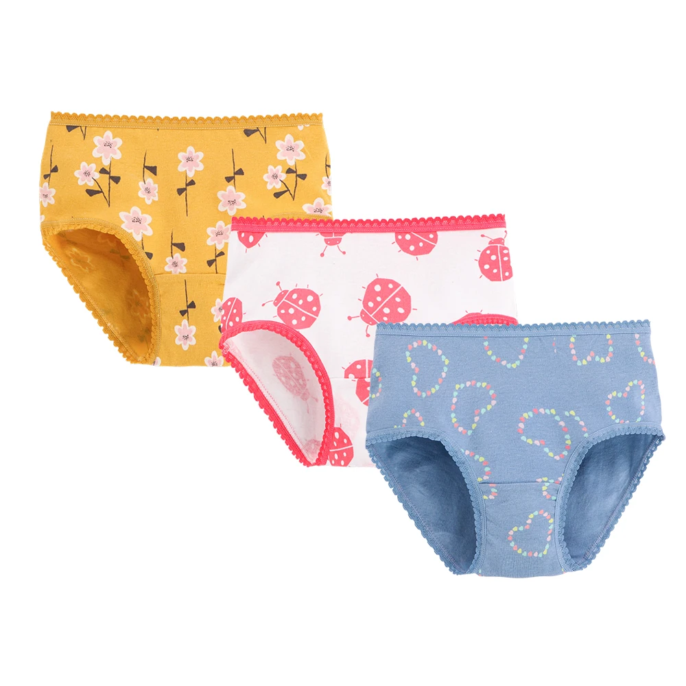 От 3 до 13 лет для девочек, кружевной отделкой и принтом из мультиков; Детское нижнее белье с рисунком; Хлопковые шорты оптовая продажа/ODM/OEM