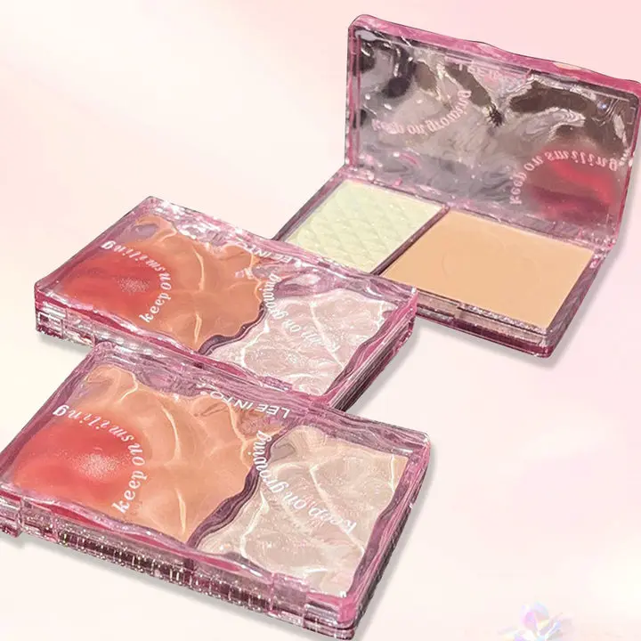 Blush & Highlighter Plate Cruelty-Free Matte Shimmer LEEINTO Long Lasting High Pigment Matte Pressed Powder Blush Plate