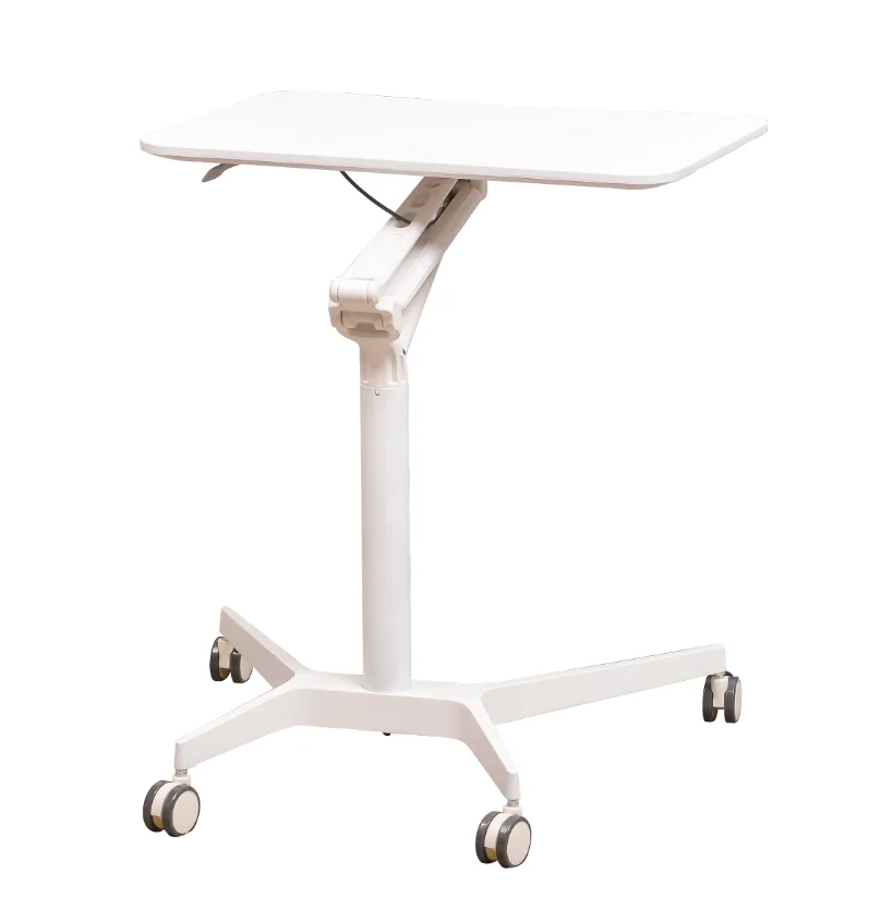 Modern Home Office Mobile Adjustable Height_Lift Sit to Stand Desk Pneumatic Gas Lift Computer Desk