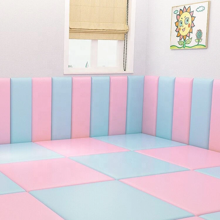 New arrival colorful kids indoor playground soft wall mat with protection