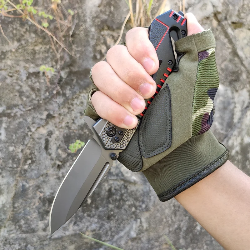  CHONGMING new 2021 black outdoor survival camping hunting hunter folding custom self-defense