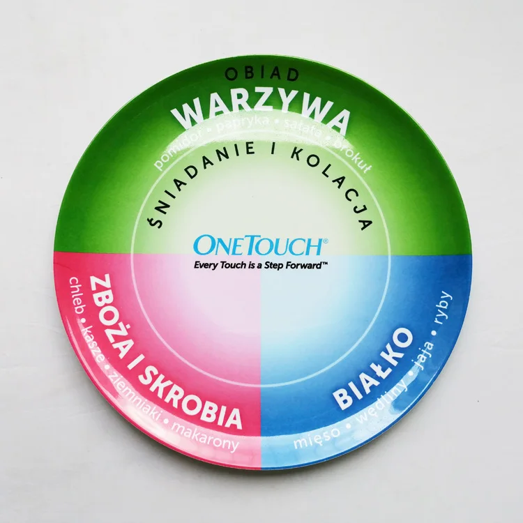 10 inch break resistant round melamine dinner plate with customized print