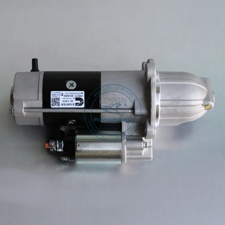 Genuine Quality Original Parts FCEC Foton ISF3.8 ISF 3.8L Engine Starter Motor 24V 3.6KW 5319202 5263841 4937470 5268413