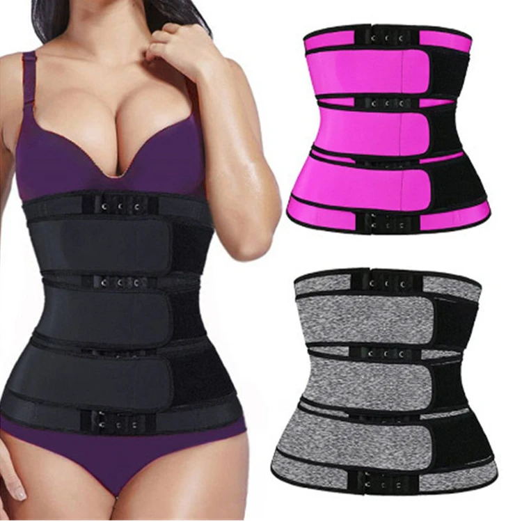 Wholesale Custom Faja Neoprene Vest Belt Waist Trainer Zipper Straps Sweat Shaper Waist Trimmer Tummy Corset For Women