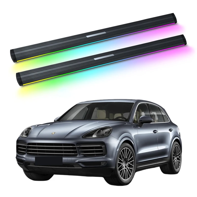 Automatic Electric Power Side Step Running Board Neon Led Light for Cayenne S GTS 2018-2025