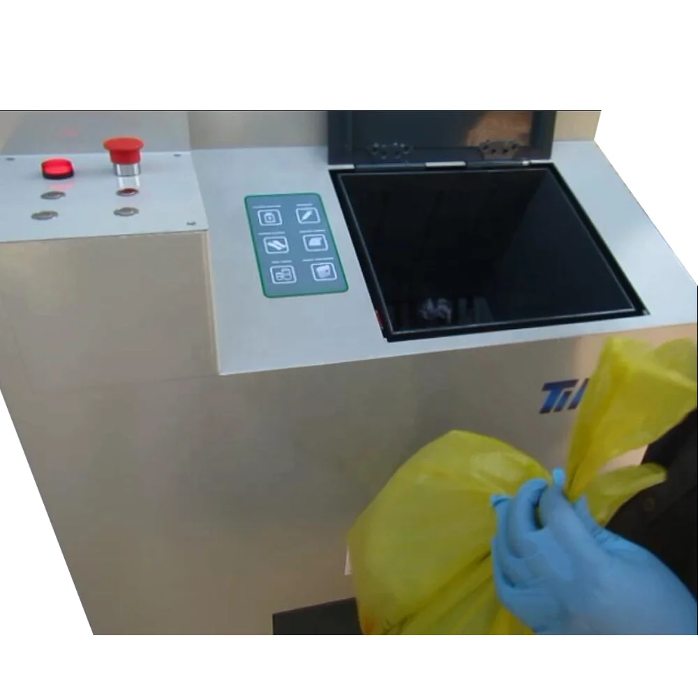 small food print hospital waste shredder machine