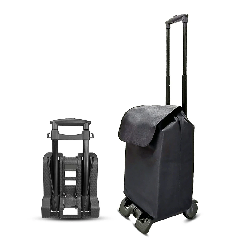 OEM ODM Ultra-light portable trolley max loading 40kg  Mini Portable Trailer Dolly Hand Truck Cart Adjustable Trolley