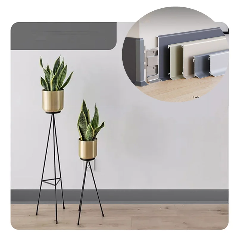 Manufacturer wholesale extremely narrow buckle aluminum alloy skirting board thickened metal wall corner line home decoration