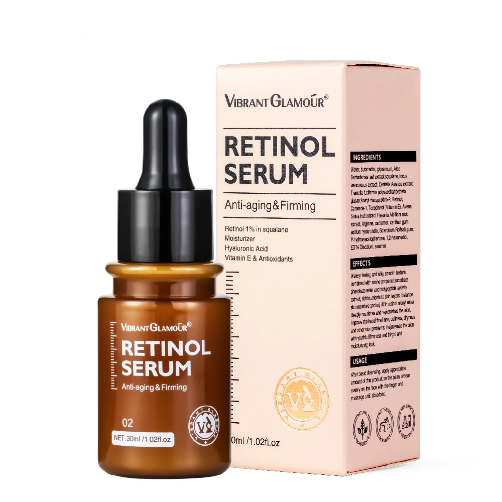 VIBRANT GLAMOUR Retinol Facial Serum 30ml fades dry and fine lines and increases elasticity K1