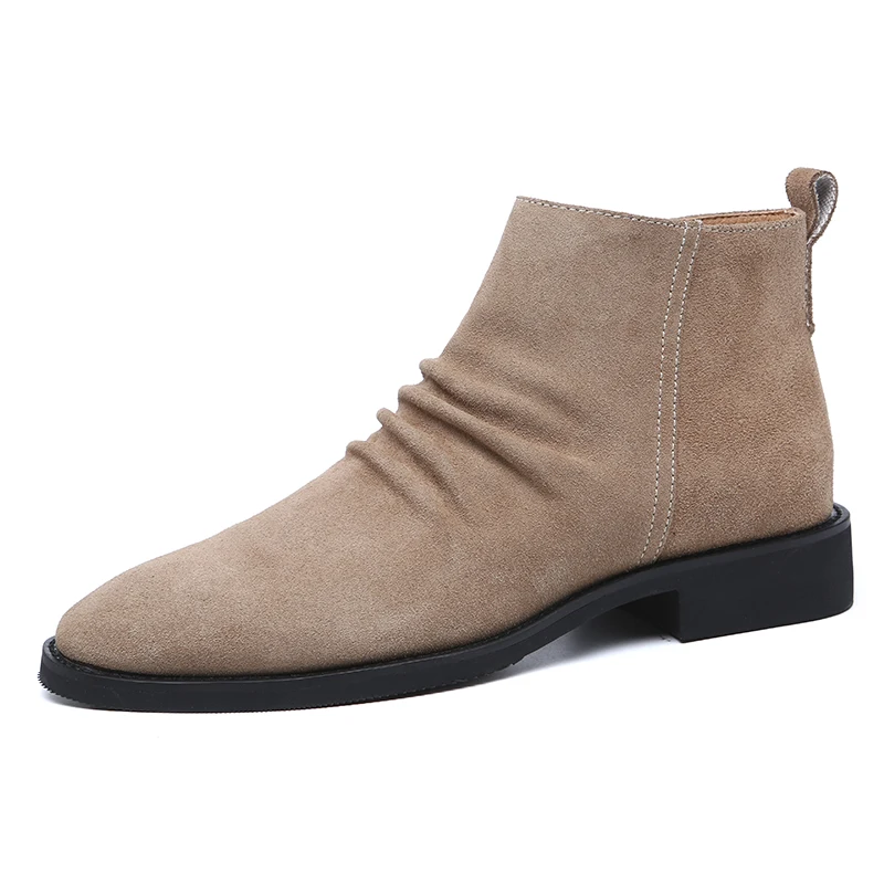 2021 Factory New Kind Hot High Quality Warm Soft Plush Snow Leather Men Boots for Men Motorcycle