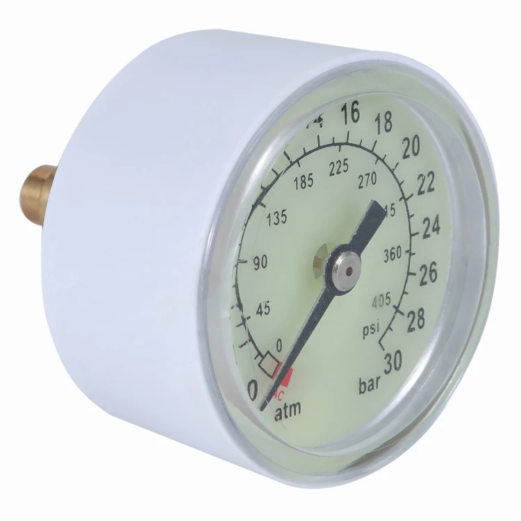HF cheap 40mm white ABS 35ATM medical surgery pump pressure gauge