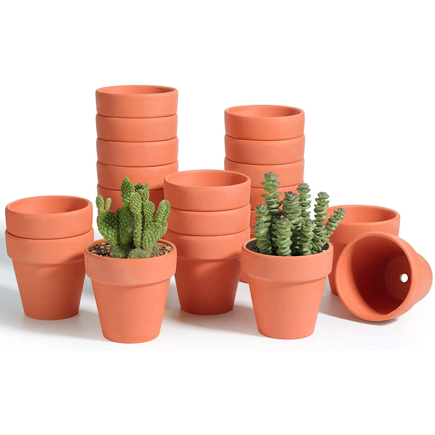 mini small Seed Outdoor bulk Garden Large Terracotta clay Succulent stackable Planter Flower pots for plant