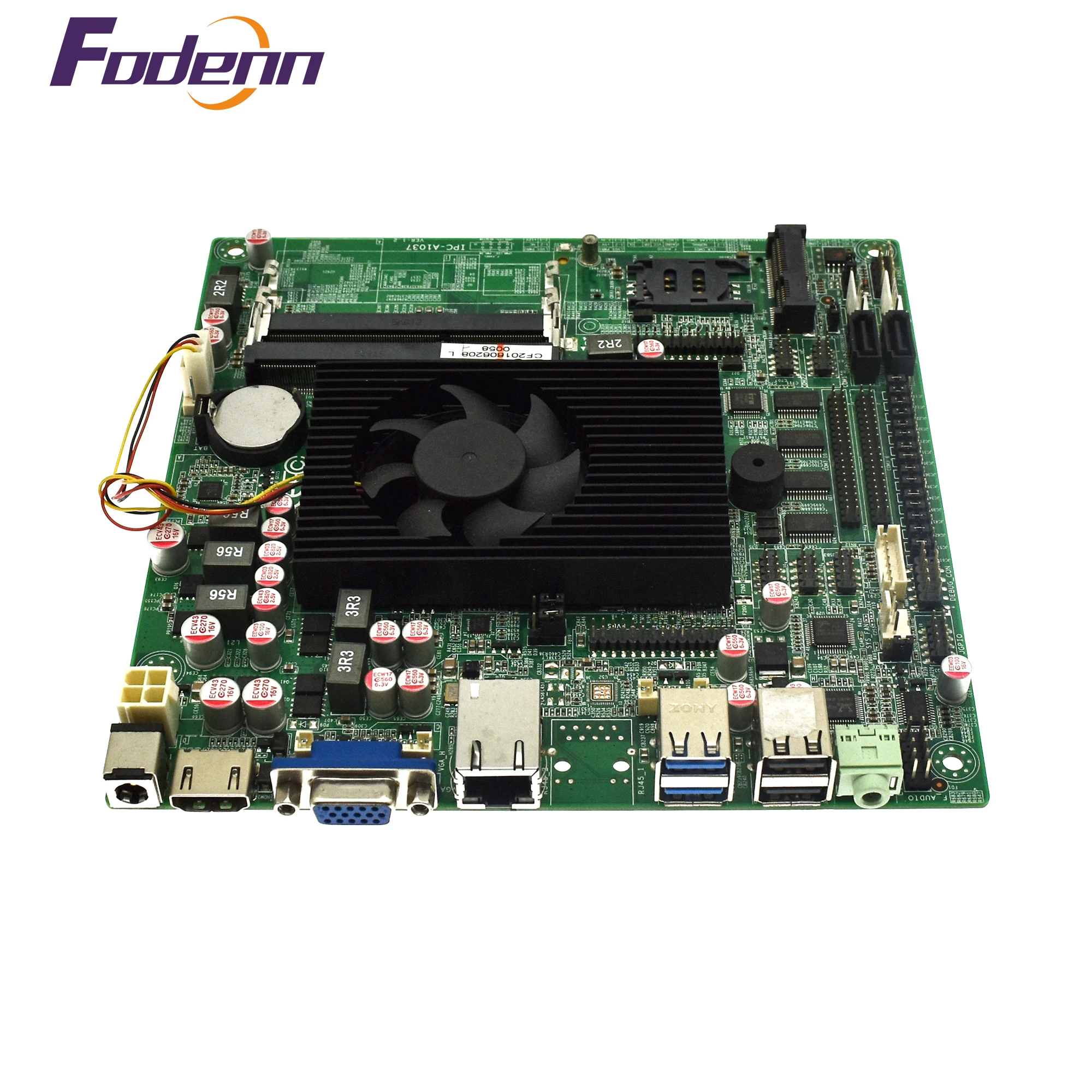  Fodenn Intel Ivy Bridge Celeron 1037U с низким энергопотреблением встроенный Промышленная материнская плата SO-DIMM DDR3 слот поддержка до 8