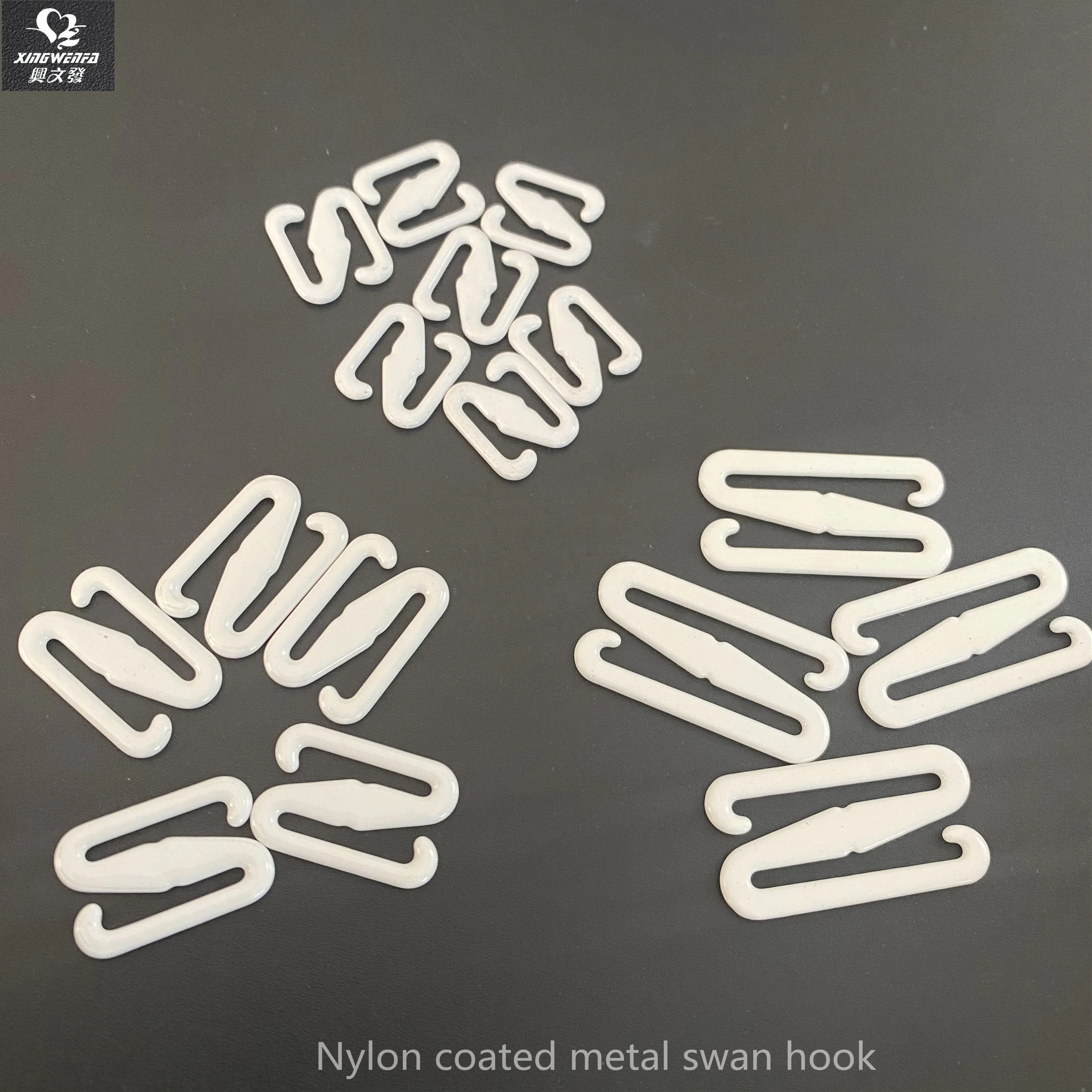 Nylon coated metal bra strap adjustable Z hook swan hook