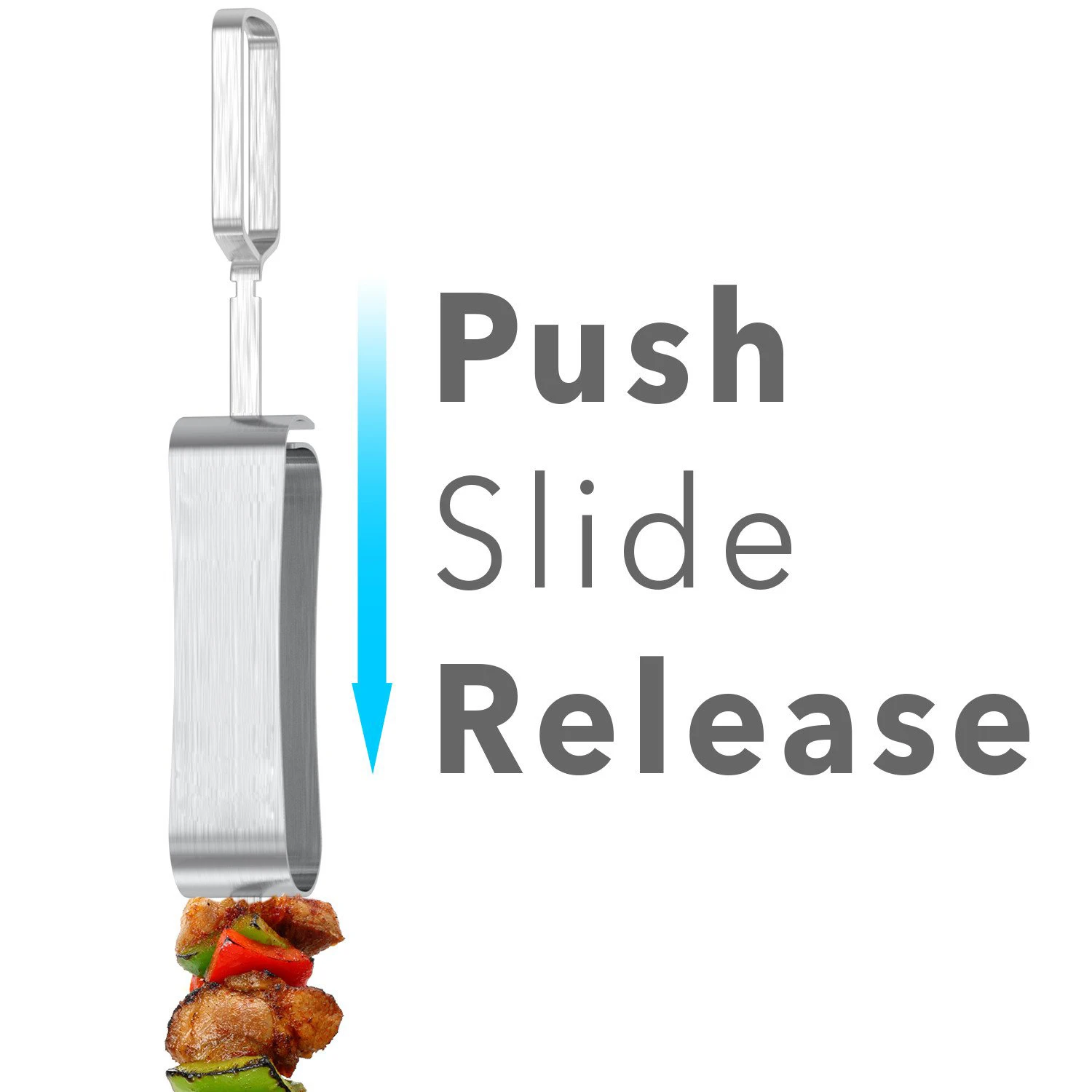 
Stainless Steel BBQ Skewers Barbecue Skewer Grilling Kabob Reusable Skewers BBQ Shish Kabob Tools 