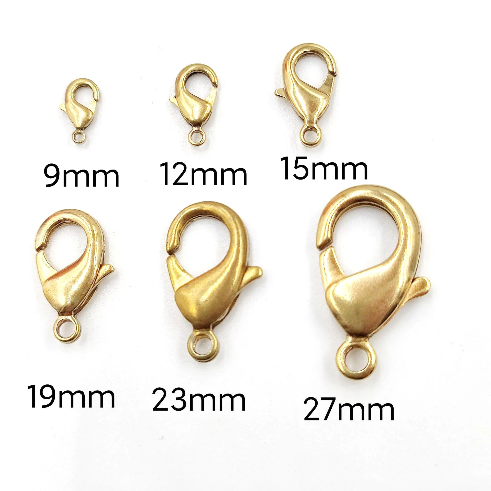 solid brass keychain jewelry clasp necklace connector buckle .