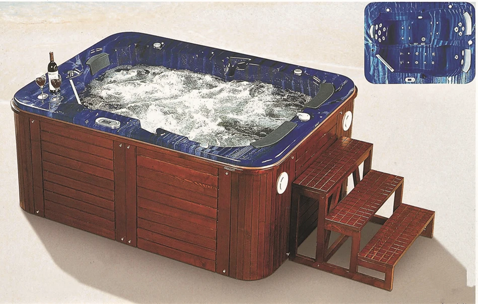 acrylic freestanding bathtub hot tub Modern luxury big size 2 3 person spa hot tub spa massage bathtub with seat