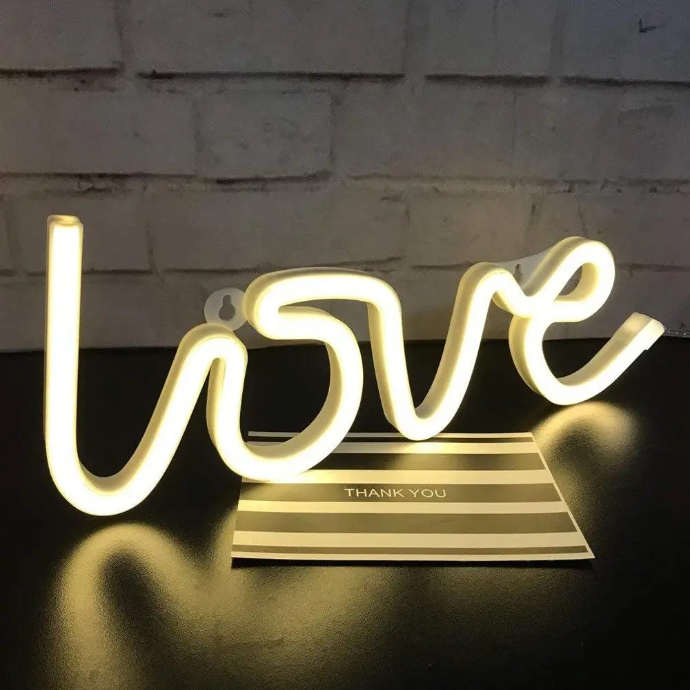  Акриловая светодиодная неоновая вывеска с надписью Love для дома и