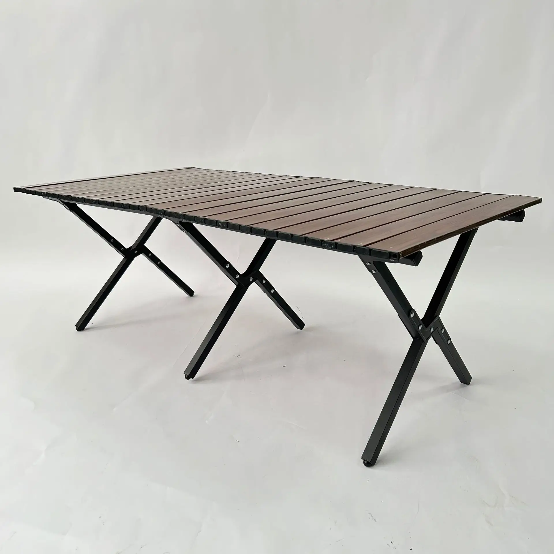 Fashion Outdoor Folding Camping Table Lightweight Table Portable Wood Outdoor Picnic Camping Party Beach Bbq Egg Roll Table