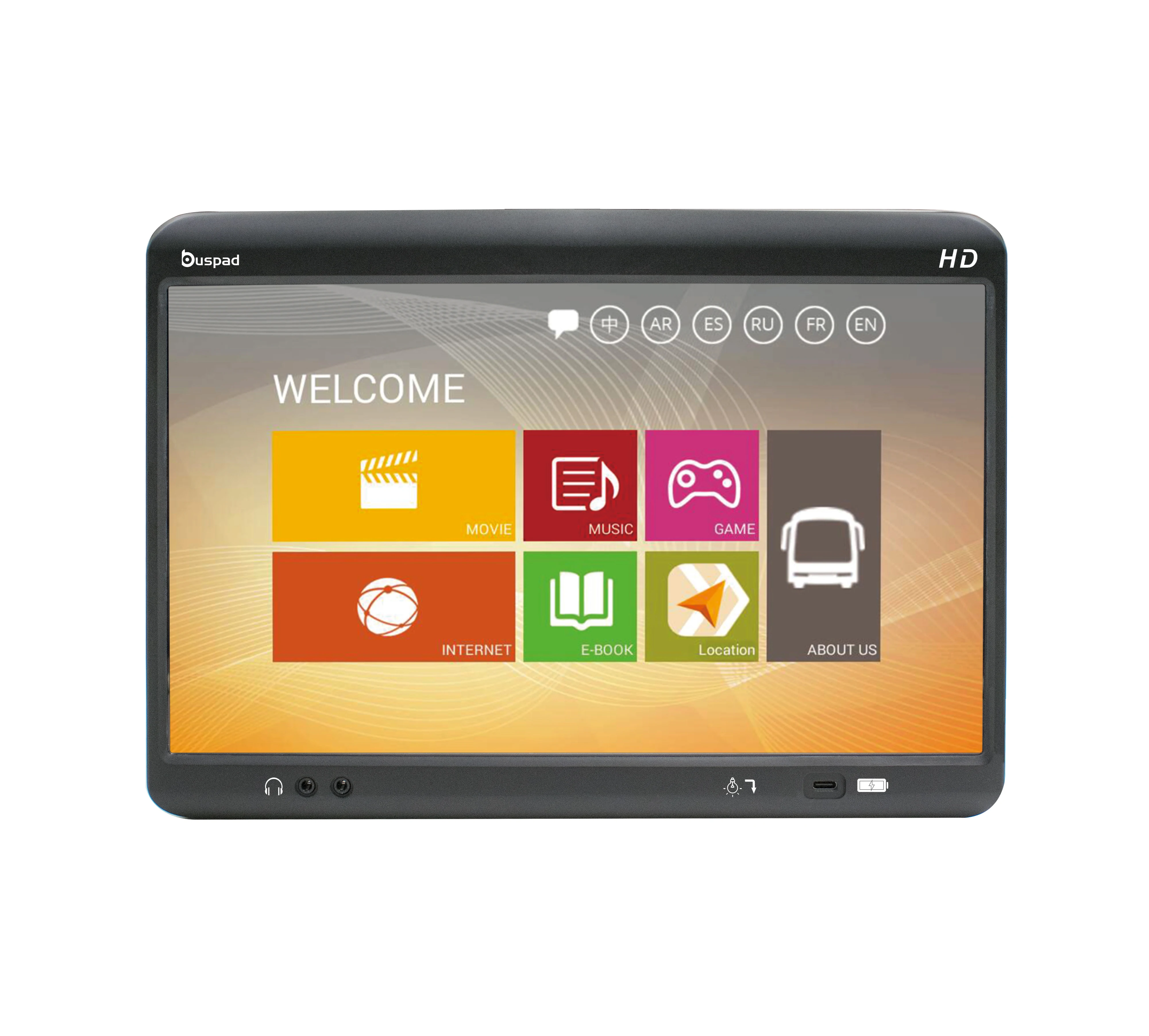 LTIME customized 13 inch tablet WiFi wireless VOD system for auto bus train cruise Buspad brand