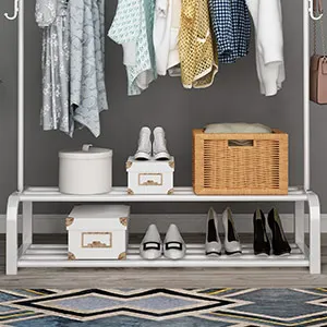 clothes rack hanger garment shoe rack diy clothes hanger portable collapsible floor-standing coat rack