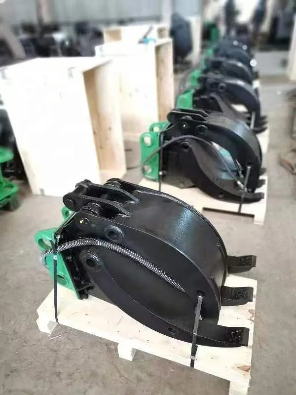 New Single-Ram Excavator Hydraulic Grapples with Box Teeth for Construction Farm Home Use Featuring a New Motor and Pump