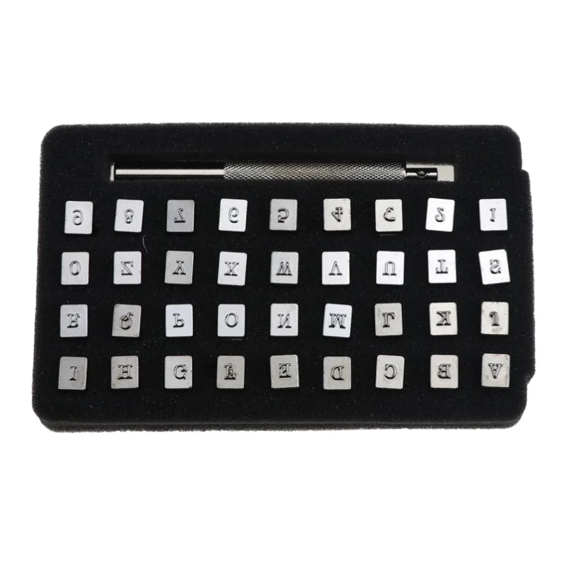 36Pcs Hot Sale Steel Alphabet Number Stamp Punch Set For Leather Craft Stamps Tools Art
