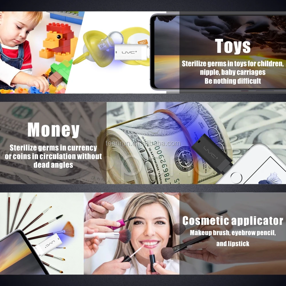 UV Food Sterilizer Book Sterilizer Hot Selling Portable USB Mobile UVC Ultraviolet Light