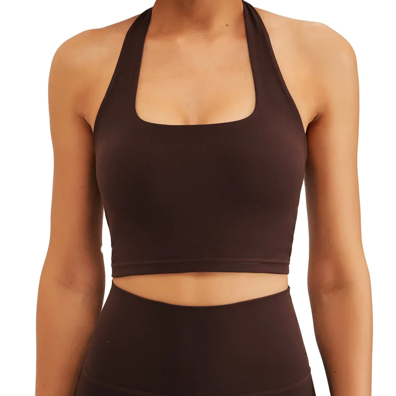 New Fashion Halter Gym Active Wear Top Fitness Sports Bra For Women