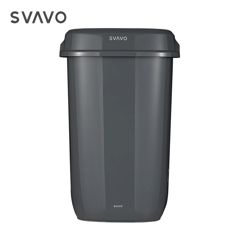 Белая/серая/черная пластиковая мусорная корзина Svavo PP 12 л для дома/общественных мест с индивидуальным
