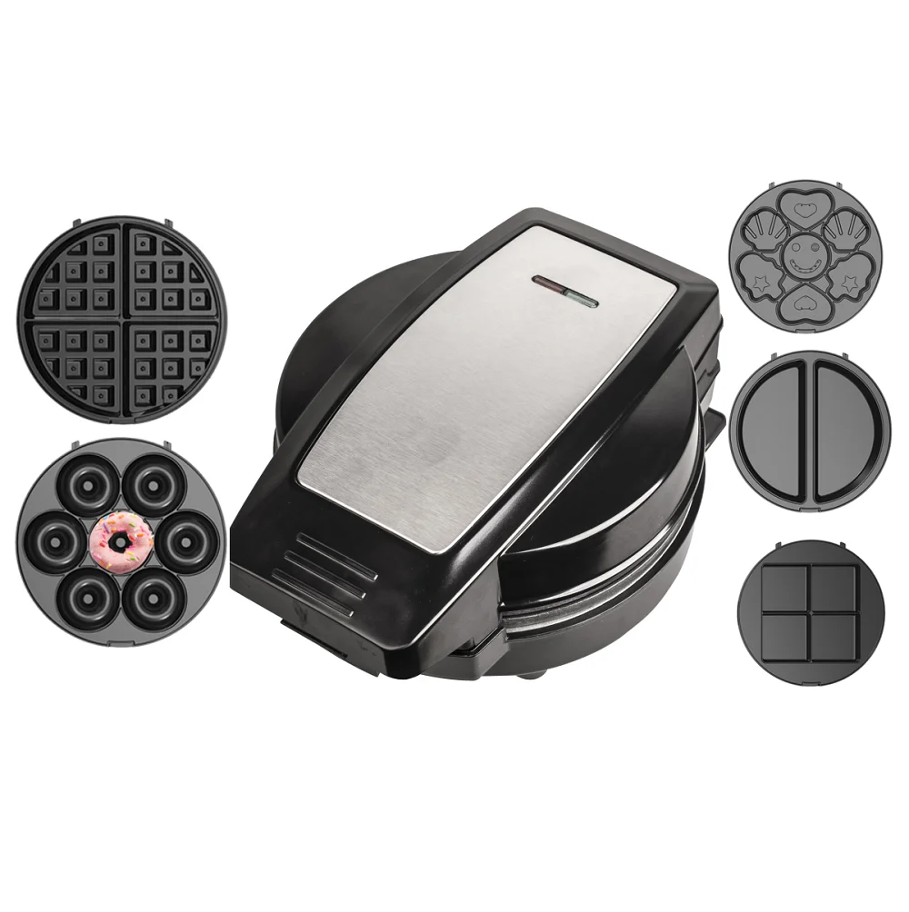 Non-Stick Cooking Mini Personal Electric Waffle Makers For Sandwich Donut Hash Browns Toast Grilled Cheese Quesadilla Cookies