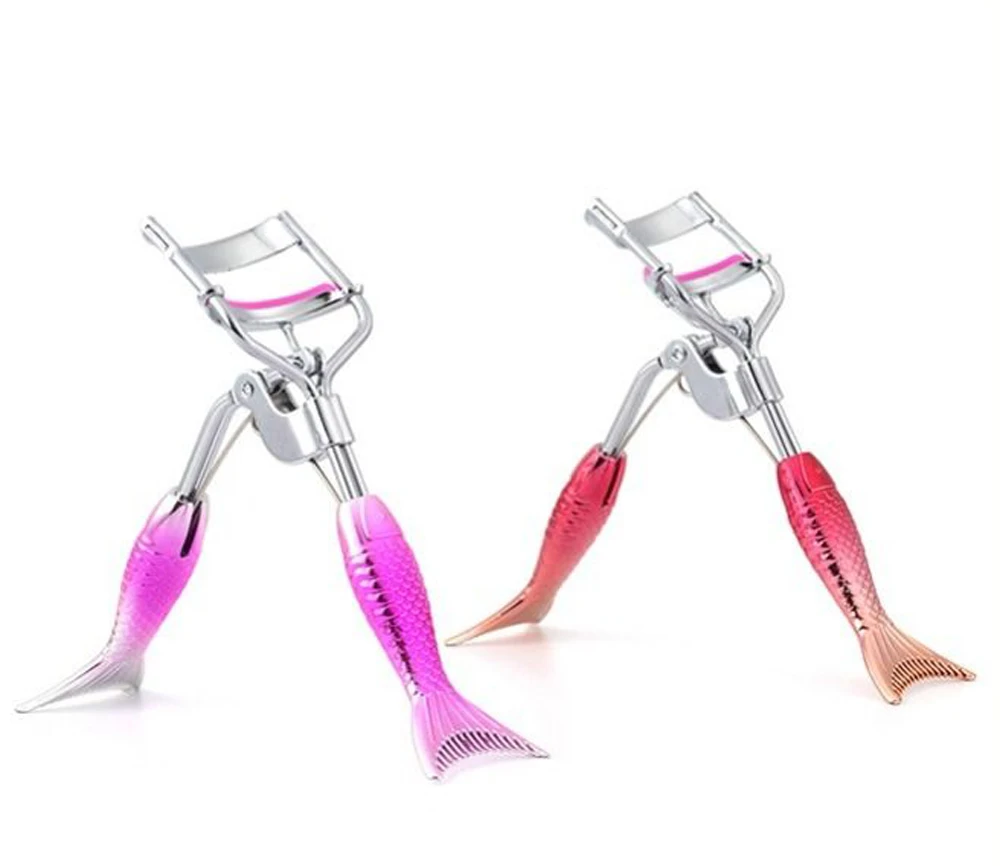 New creative mermaid eyelash curler And Electroplating handle eyelash curler with comb