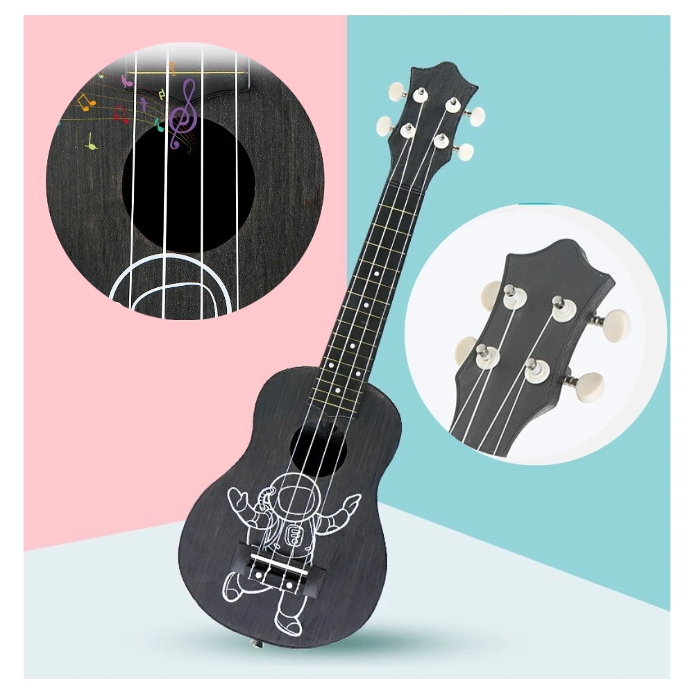 JELO AS-1 21 Inch Ukulele guitar Colorful Light Acoustic Guitar Musical Instrument Toy Children Kids Wholesale Available
