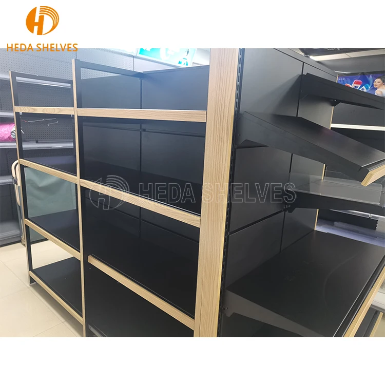 Cheap Price Grocery Store Display Racks Supermarket Shelf Wooden Gondola Shelving Wall Shelves for Retail Store