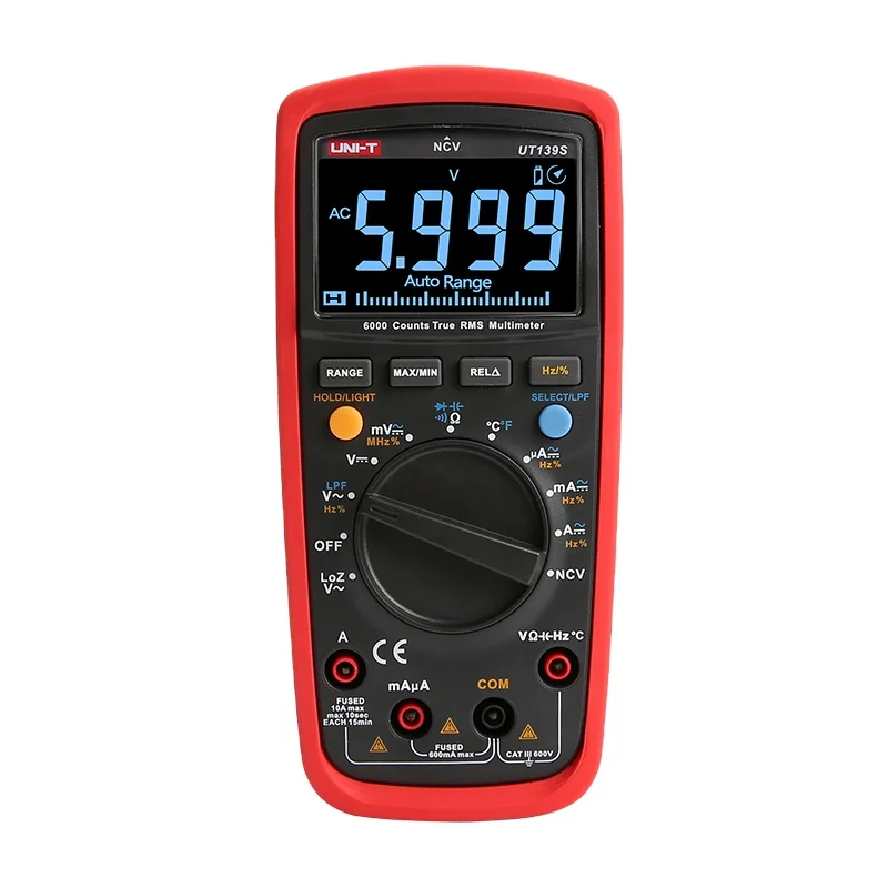 UNI-T Professional True RMS Digital Multimeter with Black EBTN Display NCV Tester UT139S