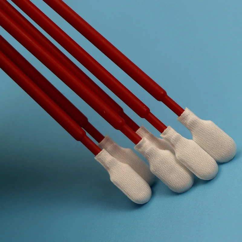 761 Lint Free Red PP Stick Polyester Clean Swab Car Cleaning Microfiber Cleanroom Swab