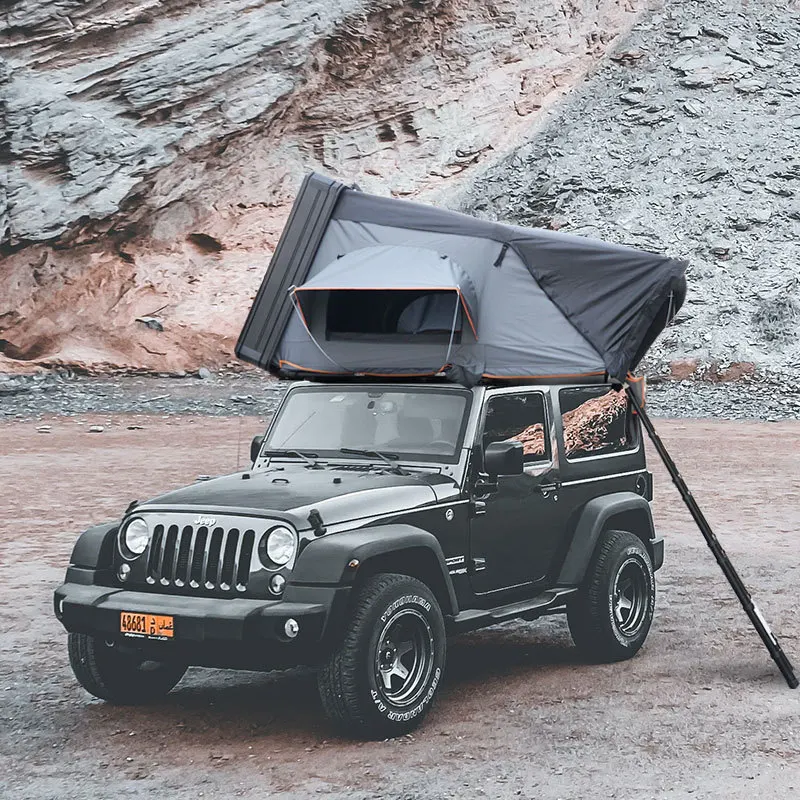 Hot Selling Aluminum Shell Car Rooftop tent 1-4 Persons Customizable Spacious Travel Tents On SUV Pickup Roof